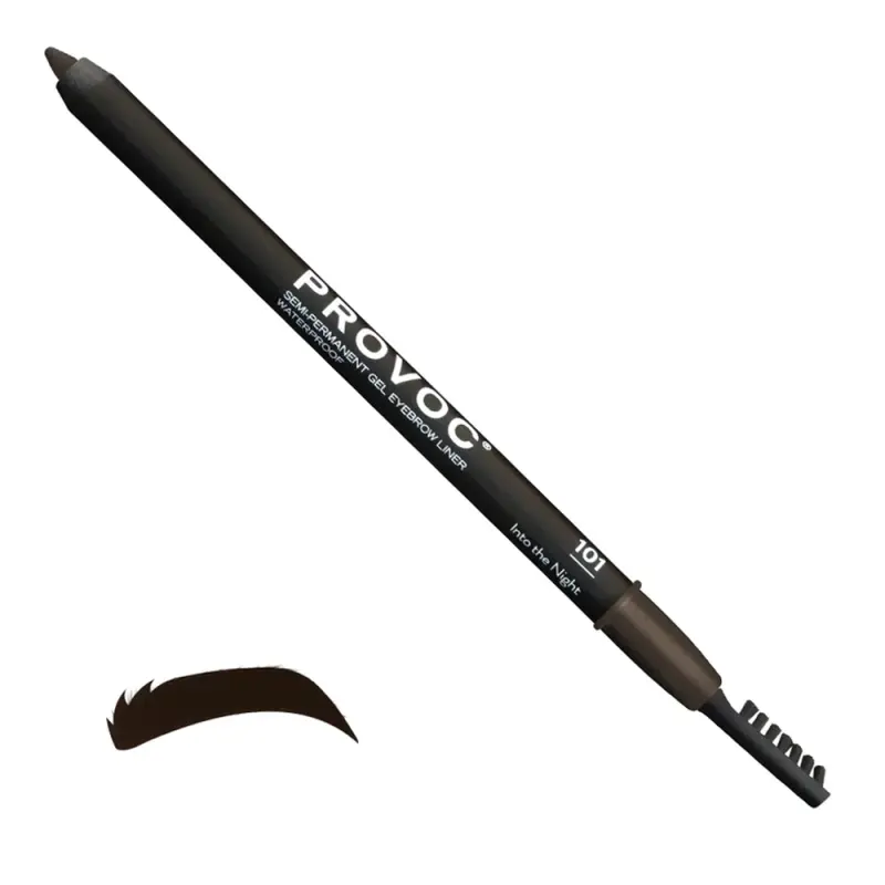 PROVOC Semi-Permanent Gel Eyebrows Liner WP 101 Into the Night Перманентная гелевая подводка для бровей EYB101