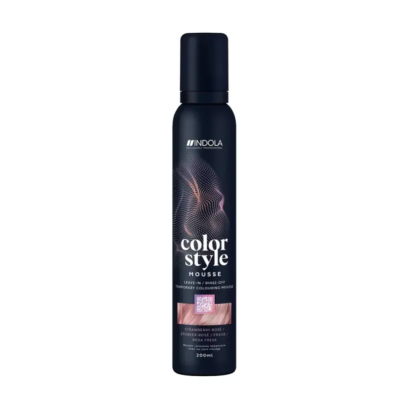 INDOLA Color Style Mousse Strawberry Rose Оттеночный мусс для укладки волос Клубничная Роза 200мл