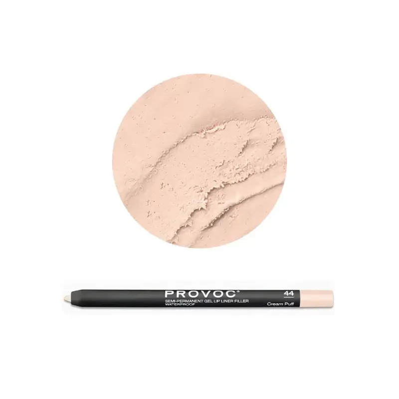 PROVOC Semi-Permanent Gel Lip Liner Filler WP 44 Cream Puff  Гелевая подводка в карандаше для губ LPL44