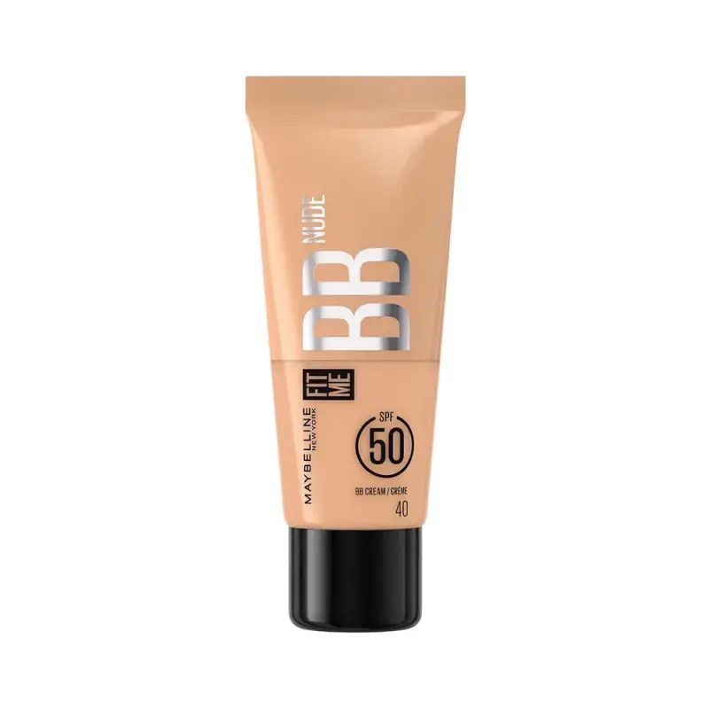 Maybelline Увлажняющий легкий крем-уход для лица New York Fit Me BB с тональным эффектом Nude, тон 40, 30 мл