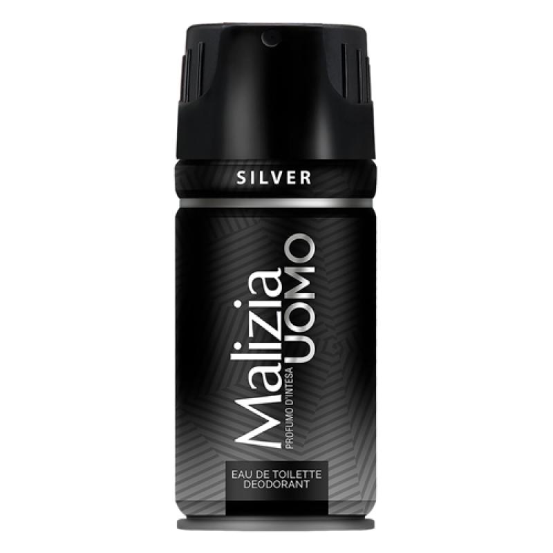 MALIZIA UOMO EDT DEO SPRAY SILVER Парфюмированный дезодорант (M) 150 ML