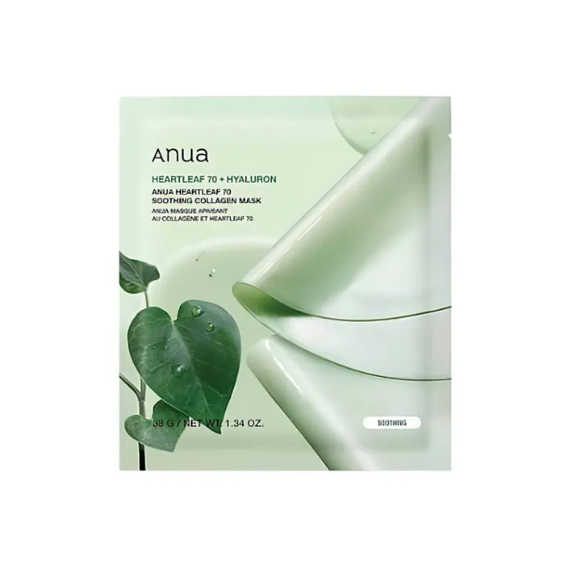 Anua HEARTLEAF 70 SOOTHING COLLAGEN MASK 38G (1EA) / Маска для лица