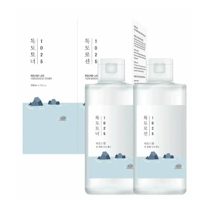 ROUND LAB 1025 DOKDO TONER LOTION SPECIAL SET Набор по уходу за лицом  (Toner_200ml + Lotion_200ml)
