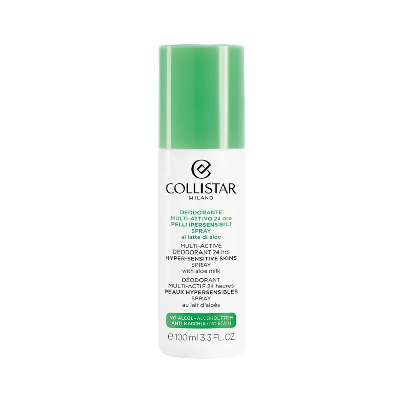 COLLISTAR MULTI-ACTIVE DEODORANT HYPERSENSITIVE SKINS SPRAY W/ ALOE MILK Дезодорант 100ml