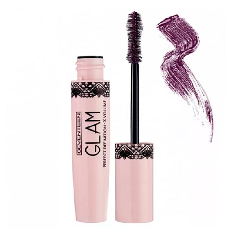 Seventeen Cosmetics Тушь для ресниц “GLAM”. Идеальное разделение. Супер объем. т.02 слива
