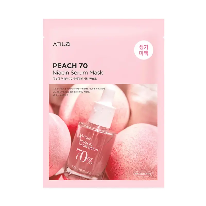 ANUA PEACH NIACIN SERUM MASK Тканевая маска с сывороткой с экстрактом персика и ниацинамидом 25g