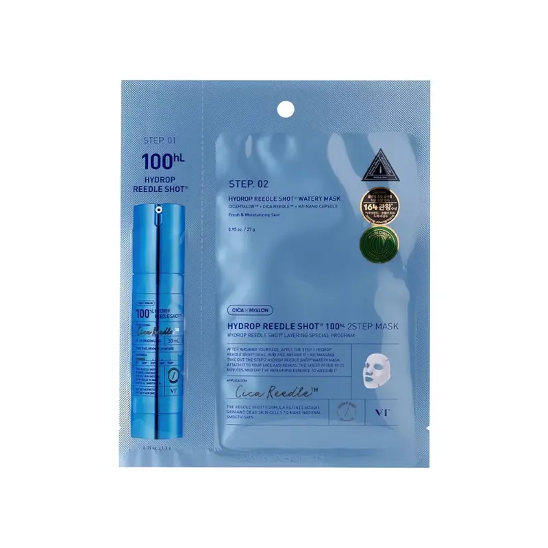 VT HYDROP REEDLE SHOT 100hL 2 STEP MASK Двухфазная увлажняющая маска с микроиглами  38 мл