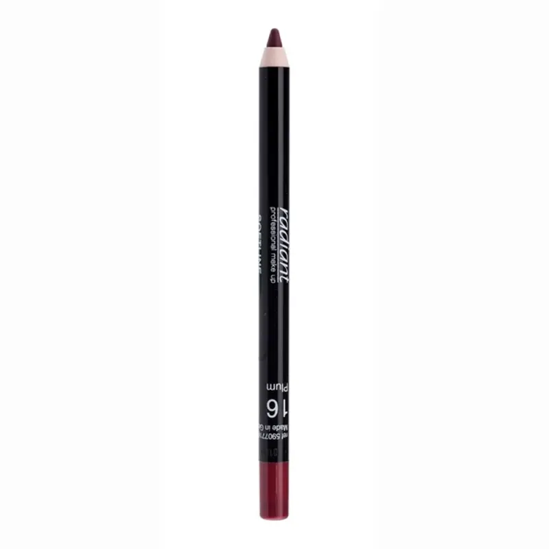 RADIANT  SOFT LINE WATERPROOF LIP PENCIL No 16 - PLUM Карандаш для губ водостойкий Softline Waterproof Lip Pencil, т. 16 слива