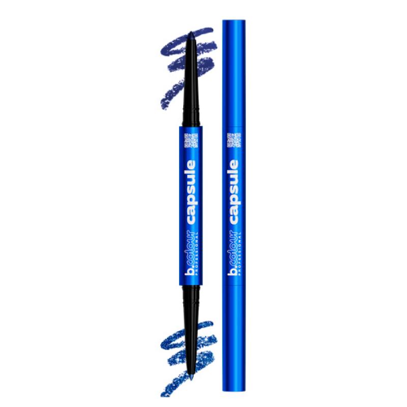7DAYS B.COLOUR PRO CAPSULE Карандаш для глаз с шиммером smoky eyes 2в1 / 02 Dazzling blue,1*0,1 г, 1*0,2 г