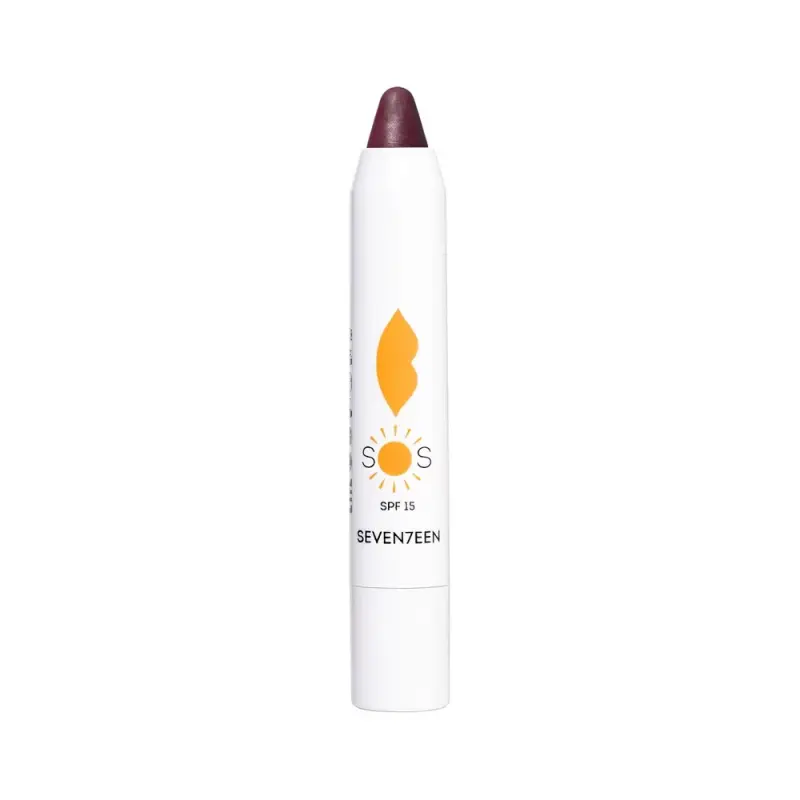 Seventeen Восстанавливающий увлажняющий бальзам для губ SOS LIP REPAIR SPF 15+ Сливовый