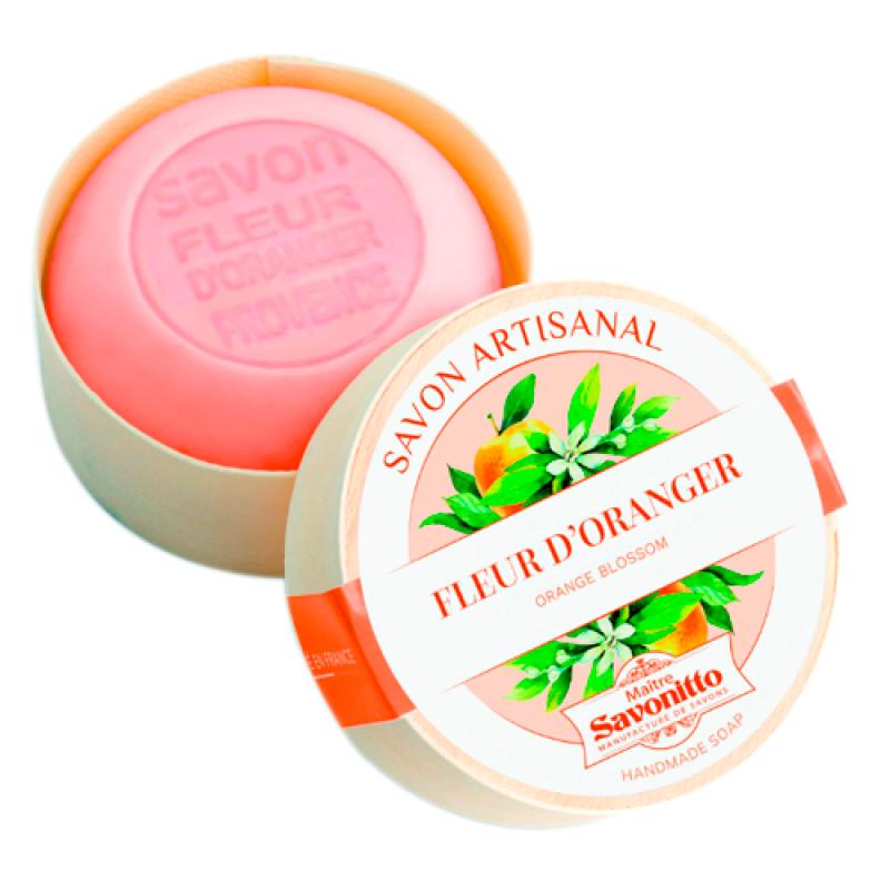 ORANGE BLOSSOM, with sweet almond oil Wooden Box 100g Мыло АПЕЛЬСИНОВЫЙ ЦВЕТ с маслом сладкого миндаля