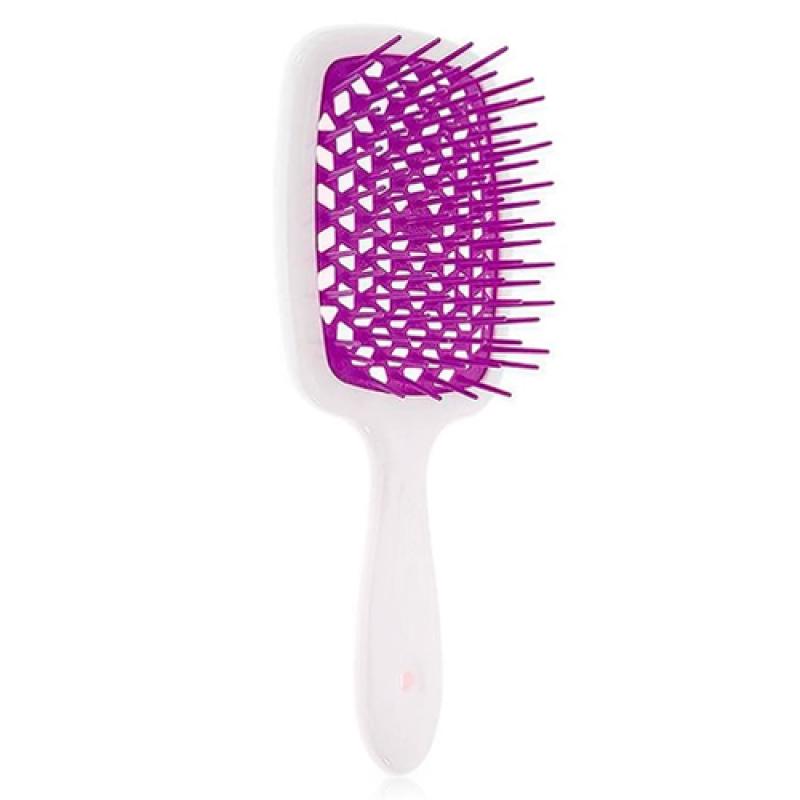 Janeke SUPERBRUSH РАСЧЕСКА БЕЛАЯ/ФУКСИЯ 20,3x8,5x3,1СМ