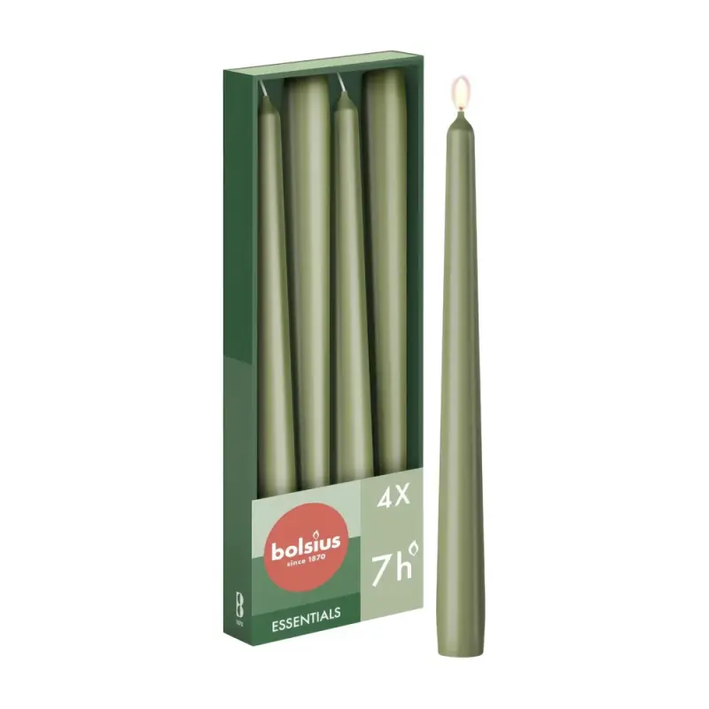 Bolsius Парафиновые свечи Tapered candles 245/24 bx4 FOE