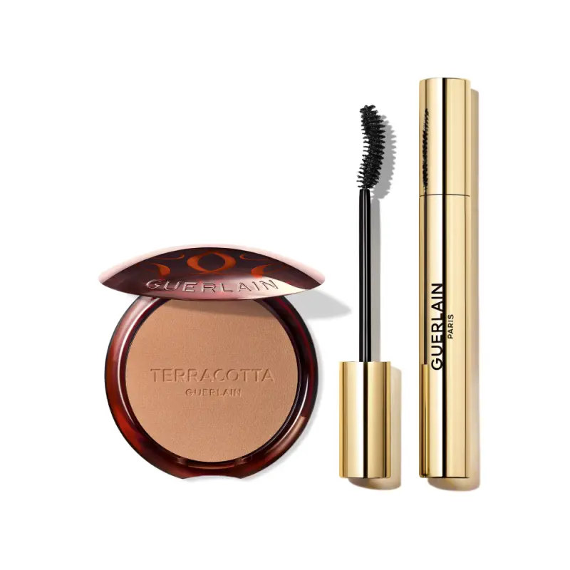 Guerlain MKU 25 SET TERRA BRONZ PDR + MASC NOIR G   Набор: Тушь для ресниц NOIR G, 01 Черный 6 гр + Бронзирующая пудра TERRACOTTA, 03 Натуральный тёплый 8,5 гр