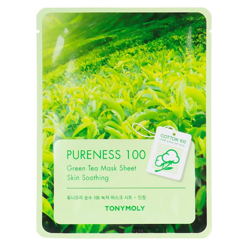 Tony Moly Маска для лица PURENESS 100 GREENTEA MASK SHEET2