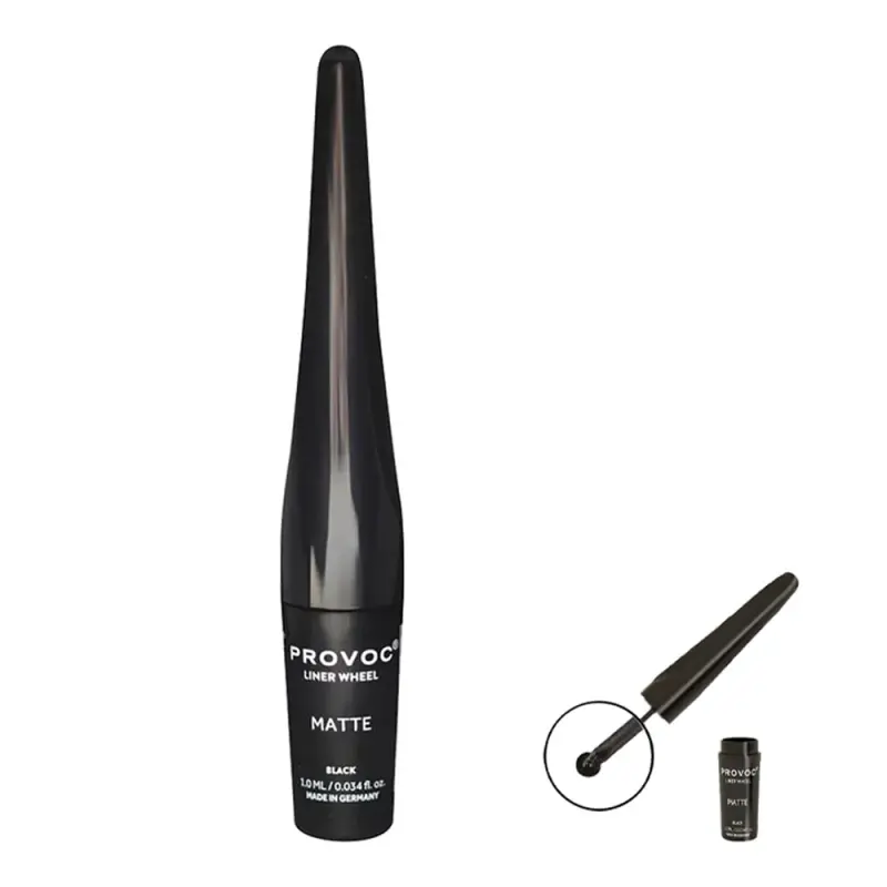 PROVOC LINER WHEEL Liquid Eyeliner 01 Matte Black Устойчивая подводка для глаз EWL01