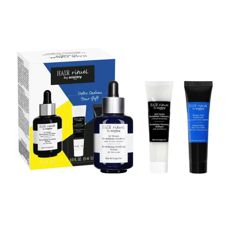 Sisley KIT HAIR YOUTH REVEALER CN Набор для ухода за волосами 2023 (сыворотка 60 мл+ шампунь с камел.15 мл+ маска с 4 масл.15 мл)
