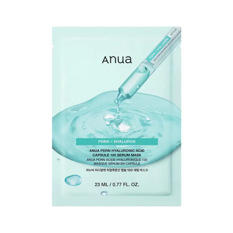 ANUA PDRN HYALURONIC ACID CAPSULE 100 SERUM MASK Тканевая маска увлажняющая 23ml (1PC)