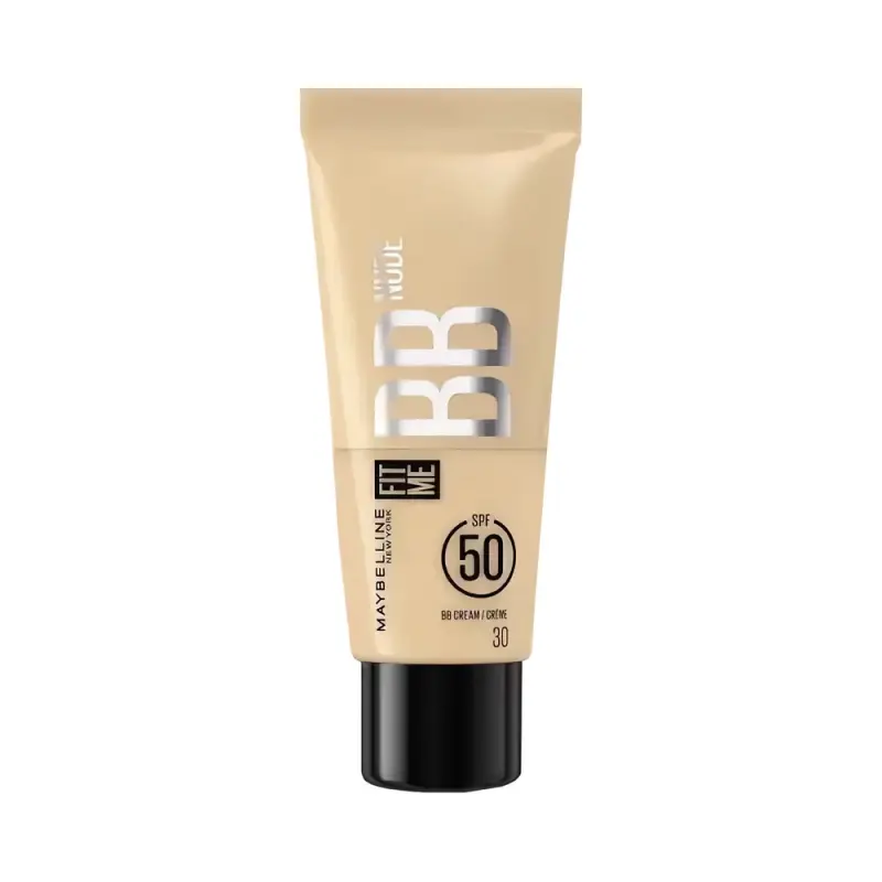 Maybelline Увлажняющий легкий крем-уход для лица New York Fit Me BB с тональным эффектом Nude, тон 30, 30 мл