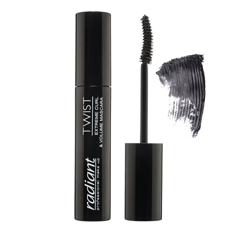 RADIANT  TWIST EXTREME CURL & VOL MASCARA No 1 - BLACK Тушь для ресниц изгиб и объем TWIST Extreme Curl & Volume Mascara, т. 1 черный