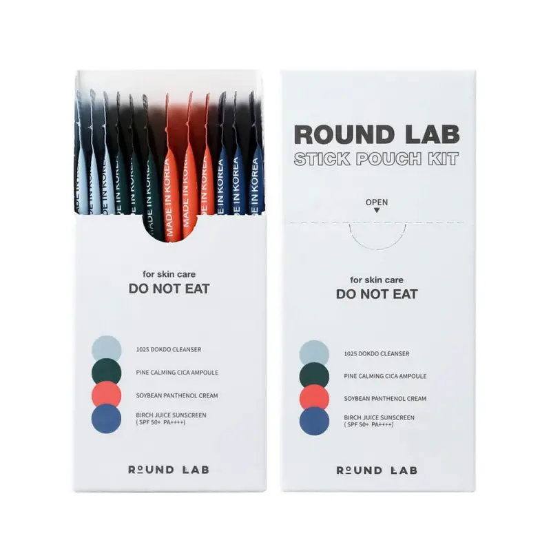 ROUND LAB STICK POUCH KIT Travel-набор средств в саше по уходу за лицом