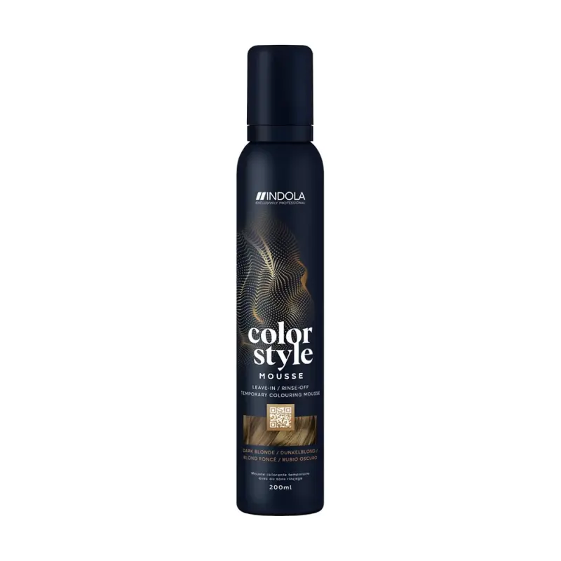 INDOLA Color Style Mousse Dark Blonde Оттеночный мусс для укладки волос Темный Русый 200мл