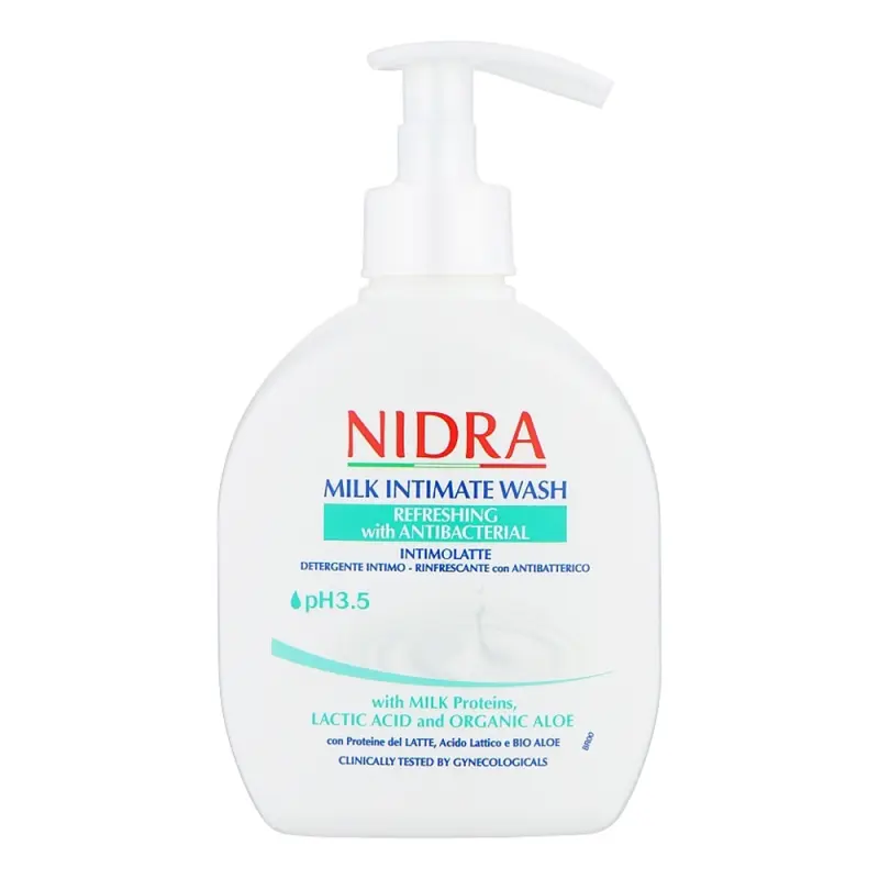 NIDRA Гель для интимной гигиены с антибактериальными свойствами MILK IINTIMATE WASH REFREMOISTURIZING 300ML