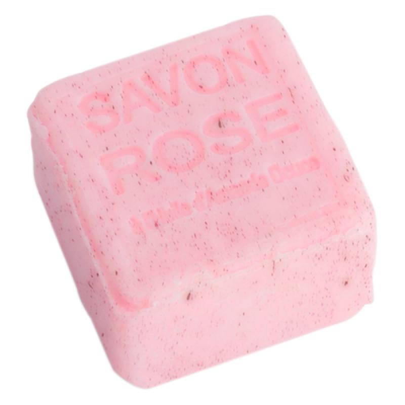 ROSE + exfoliating, with sweet almond oil Cube 260g  Мыло Роза + пилинг, с маслом сладкого миндаля