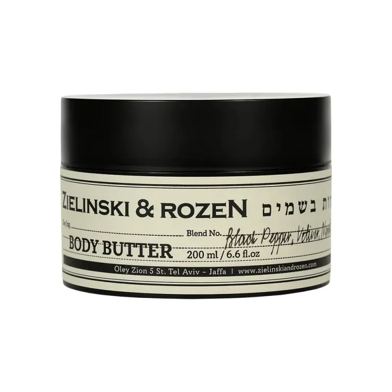 Zielinski & Rozen Body butter Black Pepper, Vetiver, Neroli, Amber  Крем масло для тела Черный Перец, Ветивер, Нероли, Амбра 200мл