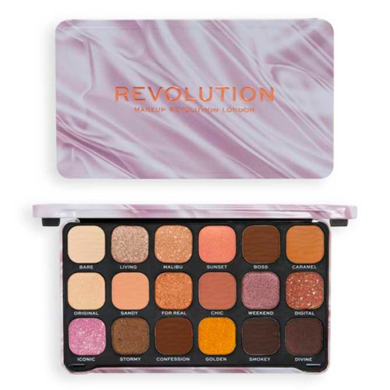 REVOLUTION ПАЛЕТКА ТЕНЕЙ FOREVER FLAWLESS Nude Silk