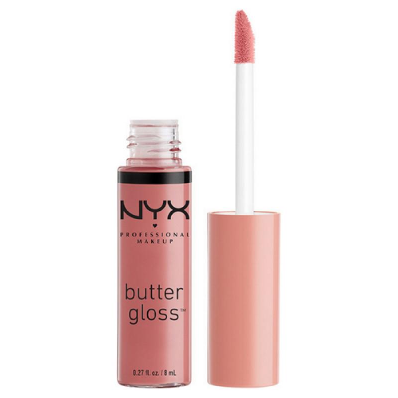 NYX Professional Makeup Увлажняющий блеск для губ Butter Lip Gloss, 07 Tiramisu, коричнево - розовый, глянцевый, 8 мл.