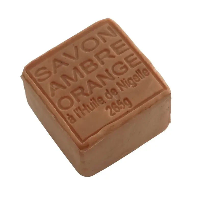 AMBER-ORANGE, with black seed oil Cube 260g Мыло Амбра-Апельсин, с маслом из черных семян