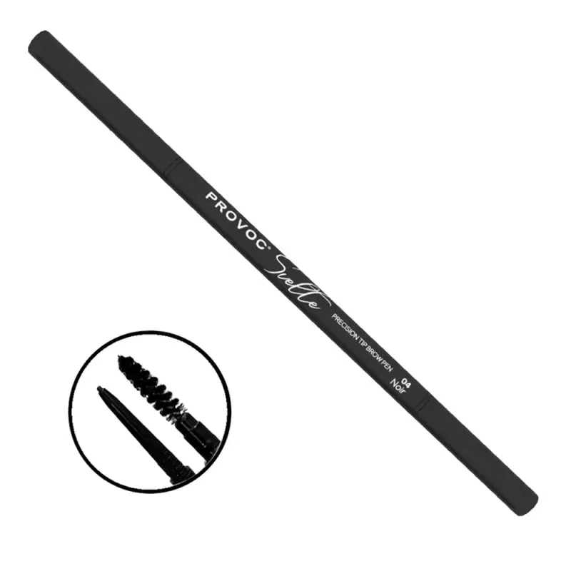 PROVOC SVELTE Precision Tip Brow Pen 04 Noir Ультратонкий карандаш для бровей SVL04