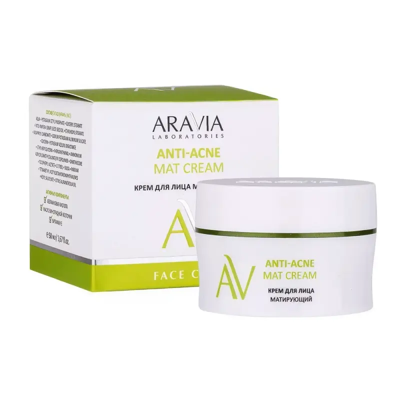 ARAVIA Крем для лица матирующий Anti-Acne Mat Cream 50 мл