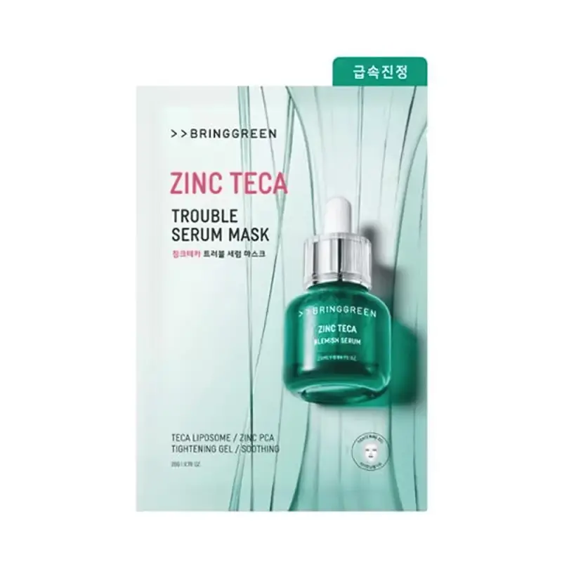 BRINGGREEN Zinc Teca Trouble Serum Mask Sheet 1ea