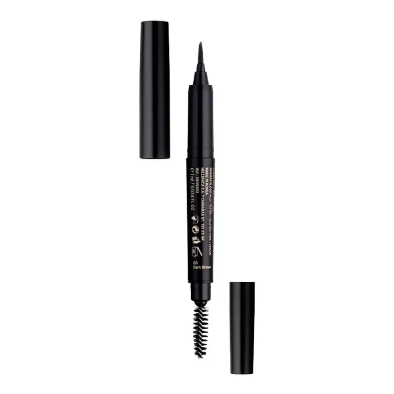 RADIANT BROW WIZARD TATTOO PEN No 3 DRAK BROWN Фломастер-подводка для бровей Brow Wizard Tattoo Pen, т. 03 темно-коричневый