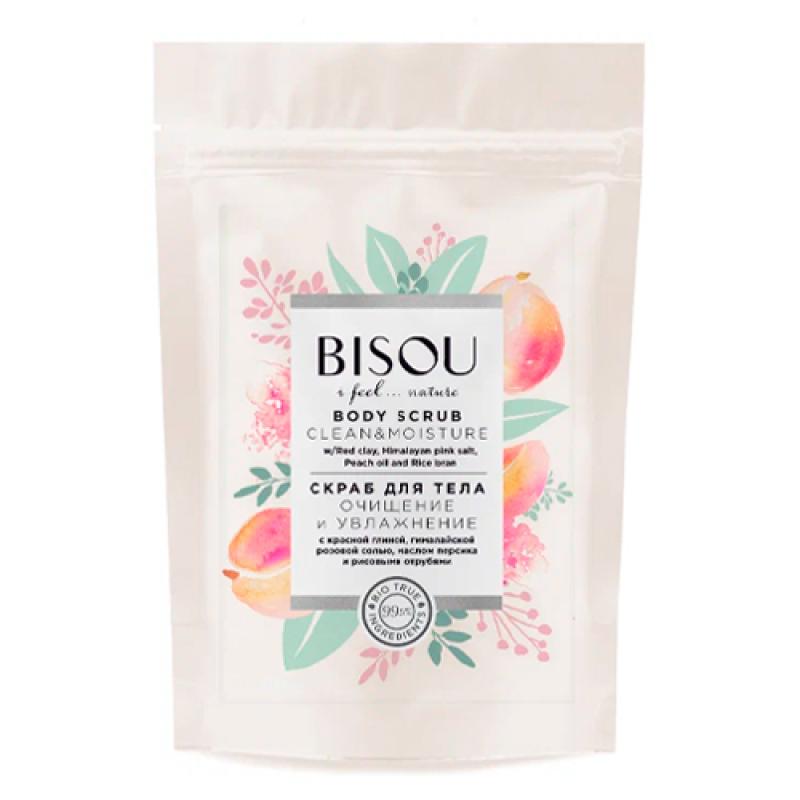BISOU Скраб д т Очи-ие ув-ие, с кр глиной, роз-ой солью, мас персика и рис с отр-ми 200 гр