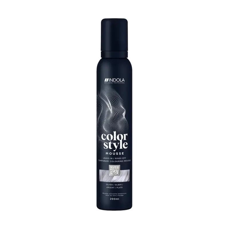 INDOLA Color Style Mousse Silver Оттеночный мусс для укладки волос Серебро 200мл