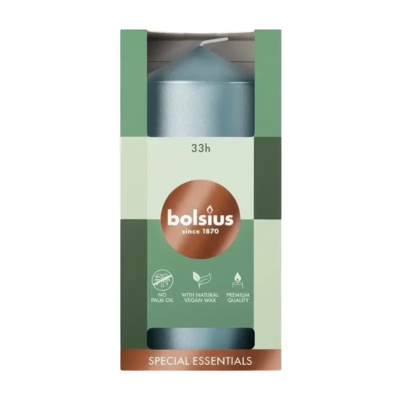 Bolsius Парафиновые свечи Pillar candle 120/58 met BLE