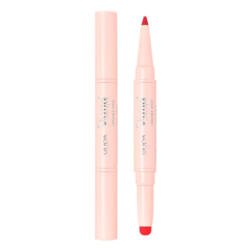 PUPA Губная помада VAMP! CREAMY DUO тон 010 Чистый красный