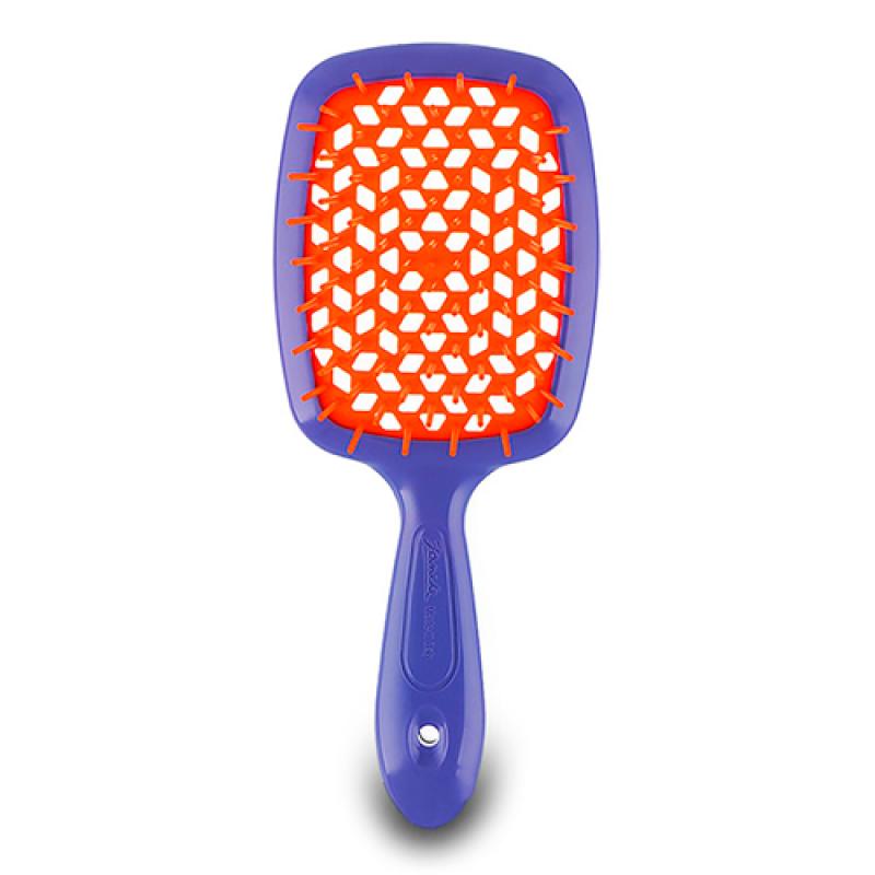 Janeke Superbrush Расческа Маленькая Фиолетовая/Оранжевая 17,5X7X3 см