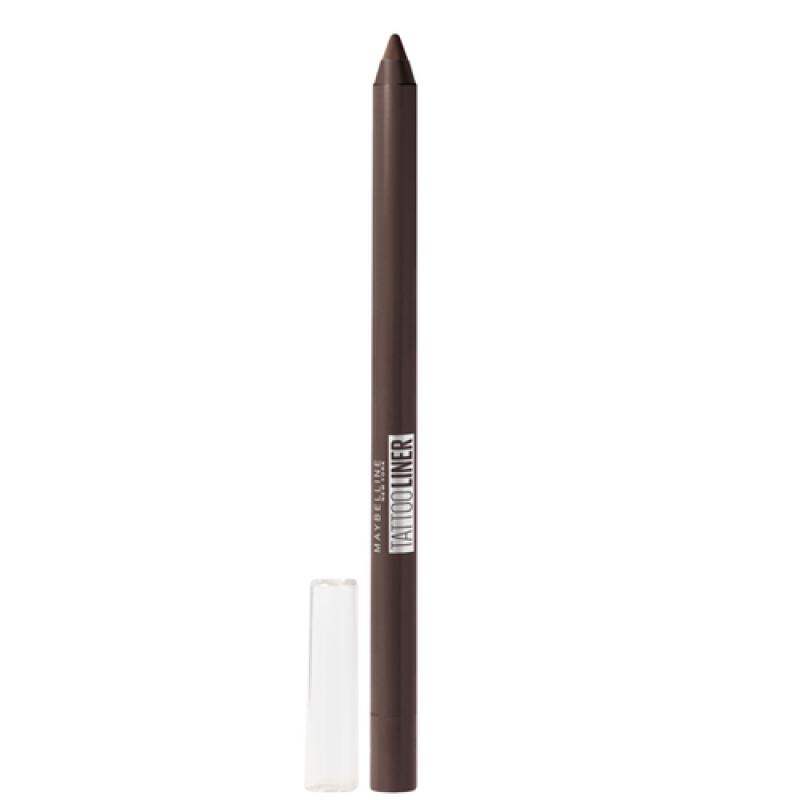 Maybelline New York Карандаш для глаз гелевый TATOO LINER, интенсивный цвет, оттенок 910, каштановый