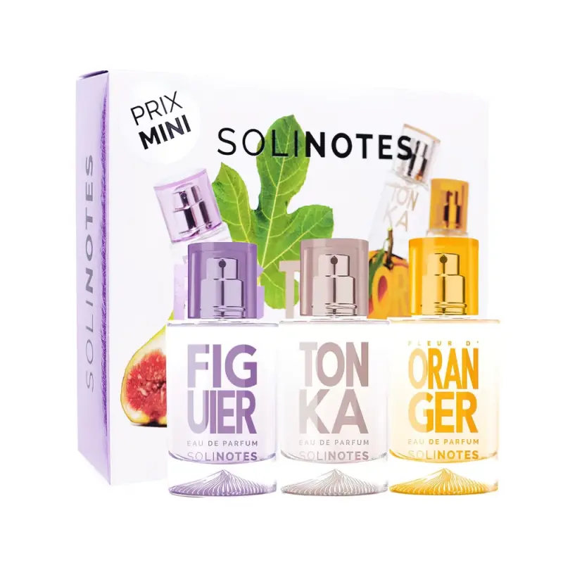 SOLINOTES Giftset Fig tree  ,Tonka  ,Orange Blossom: Spray 15ml X 3