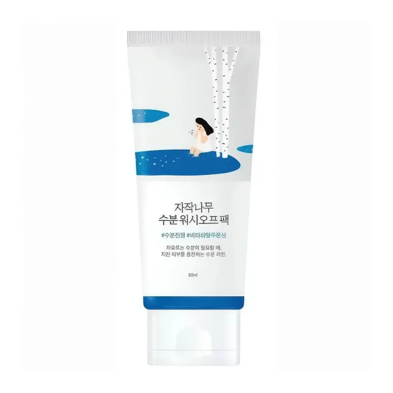 ROUND LAB BIRCH JUICE MOISTURIZING WASHOFF PACK Увлажняющая маска для лица смываемая 80ml