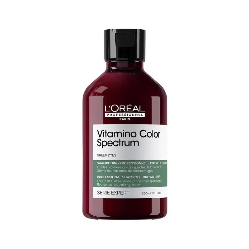 L'Oreal Professionne VITAMINO COLOR SPECTRUM Оттеночный шампунь зелёным  пигментом для окрашенных волос 300мл V036