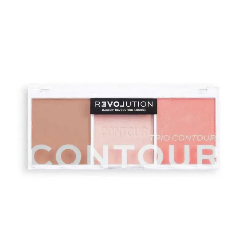 RELOVEREVOLUTION ПАЛЕТКА БРОНЗЕР, ХАЙЛАЙТЕР И РУМЯНА CONTOUR TRIO CONTOUR Sugar