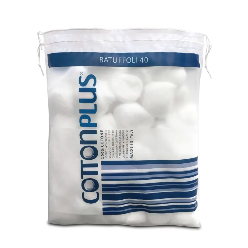 Cotton Plus White Balls Ватные шарики для снятия макияжа из 100% хлопка 40 шт