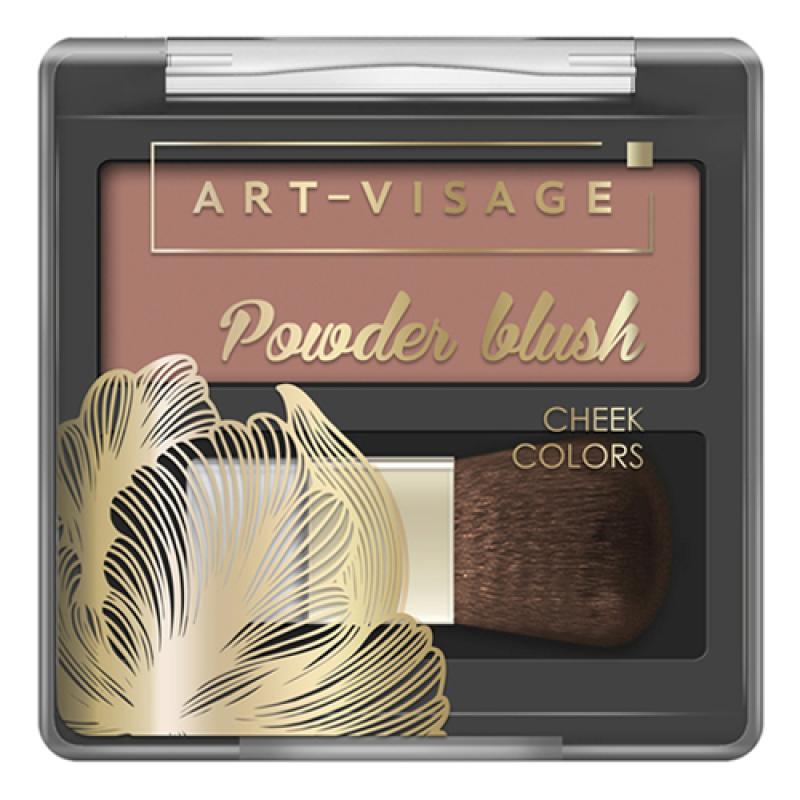 Art Visage Румяна компактные с кисточкой POWDER BLUSH 303 cacao