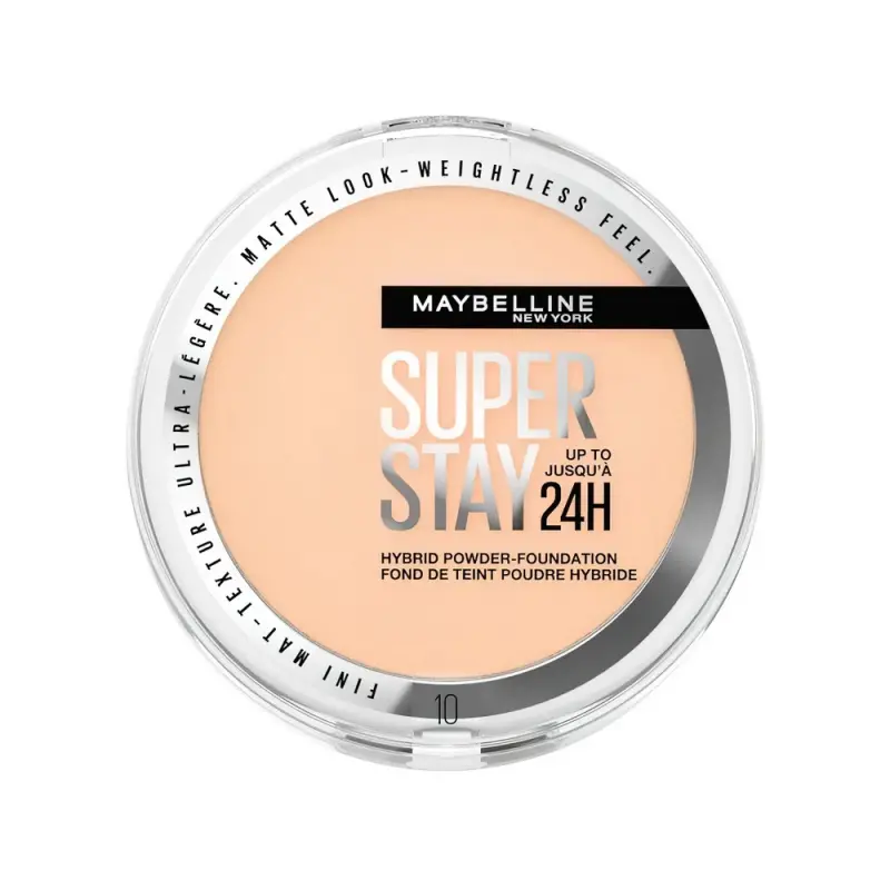 Maybelline Стойкая крем-пудра с тональным эффектом Super Stay 24HR Hybrid Powder Foundation №10, 9 г