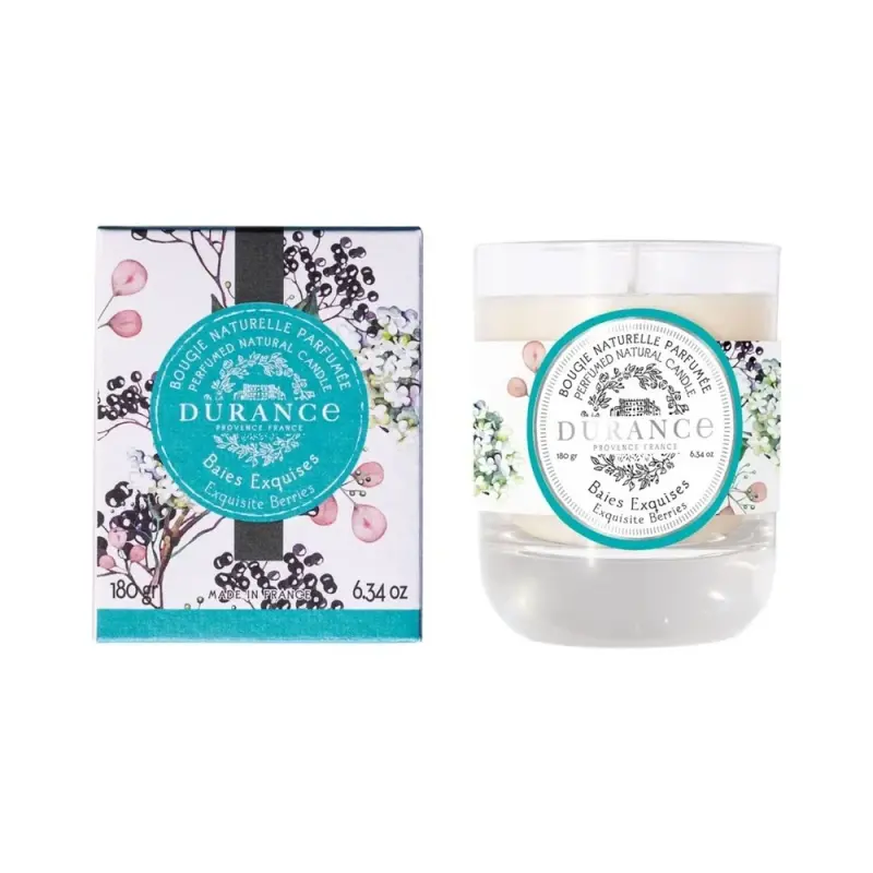 DURANCE Perfumed natural candle Exquisite Berries 180 gr 6.34 oz Натуральные свечи